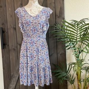 LOFT Floral and Paisley Dress